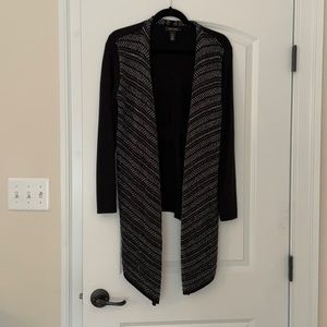 White House black market long front sweater
